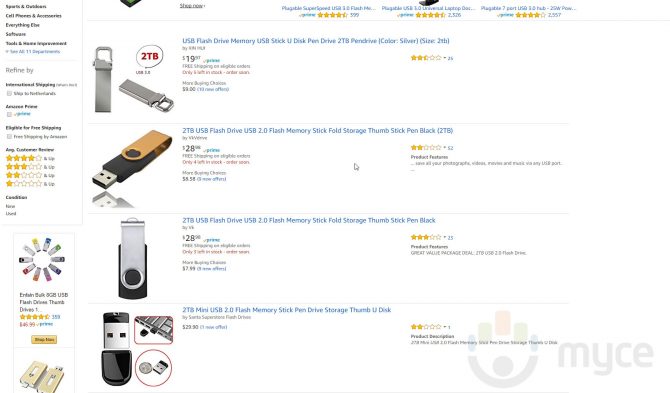 Be aware of fake 2TB USB sticks on Amazon that can cause data loss
