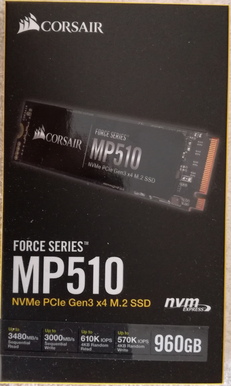 Corsair Force MP510 960GB NVMe SSD Review