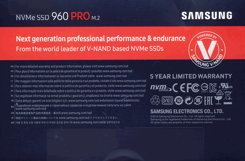 Samsung 960 Pro M.2 NVMe 1TB SSD Review